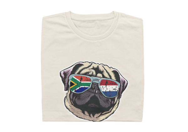 Pug With Glasses - Ladies Shirt