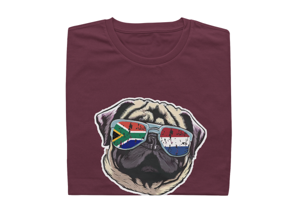 Pug With Glasses - Ladies Shirt