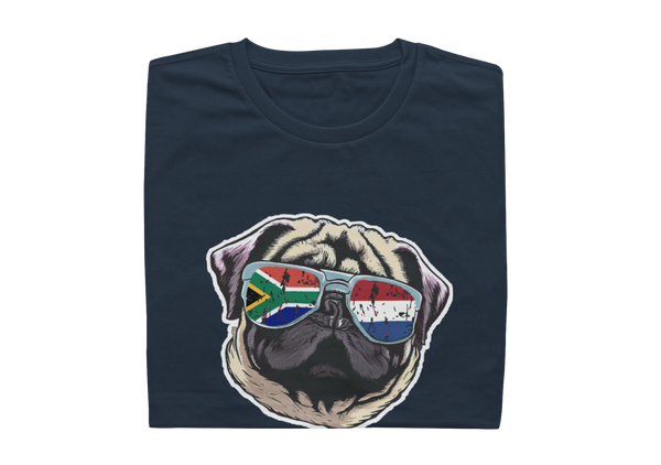 Pug With Glasses - Ladies Shirt