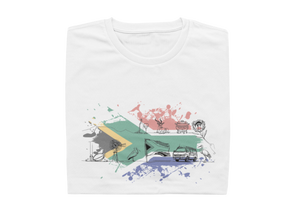 South Africa With Flag - Ladies Shirt