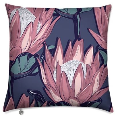 Blue Protea Cushion