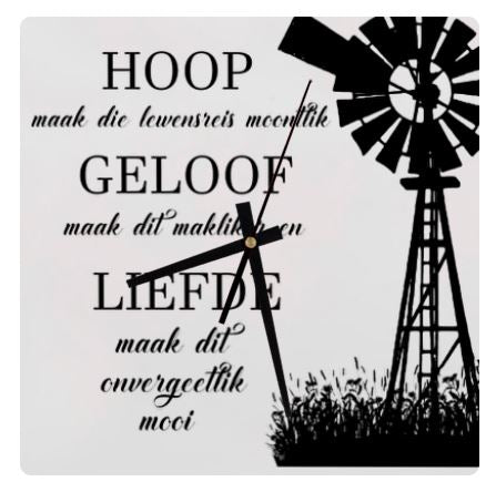 Hoop, Geloof, Liefde Wall Clock