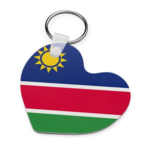 Namibia Flag Keyring - Available In 3 Shapes